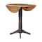 International Concepts Round Round 42 in. Top Dual Drop Leaf Bar Height Pedestal Dining Table in Hickory/Washed Coal, Wood K45-42DPT-27B-6B-2 - alternate 7